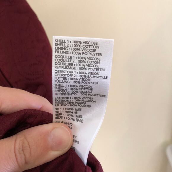 Anthropologie Maeve NWT Women's Beatrice Quilted Mini Skirt Burgundy 0 - Picture 9 of 11